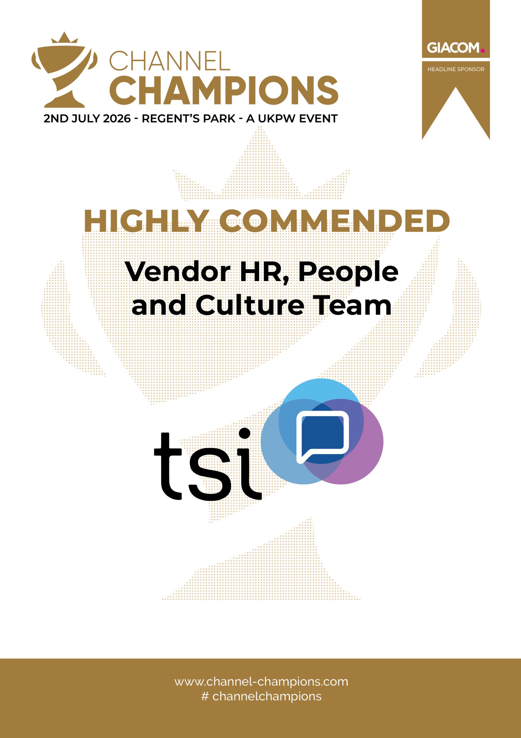 Channel Champions Highly Commended - HR - 2026